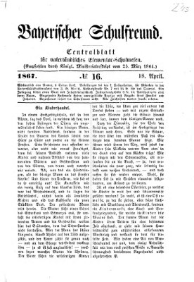 Bayerischer Schulfreund Donnerstag 18. April 1867