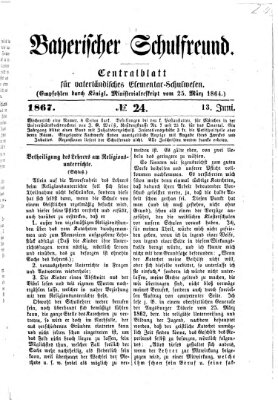 Bayerischer Schulfreund Donnerstag 13. Juni 1867