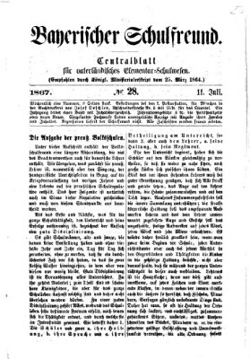 Bayerischer Schulfreund Donnerstag 11. Juli 1867