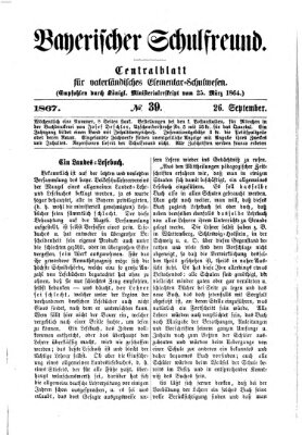 Bayerischer Schulfreund Donnerstag 26. September 1867