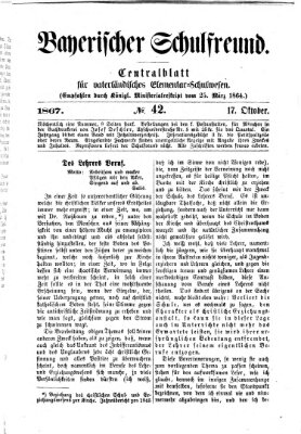 Bayerischer Schulfreund Donnerstag 17. Oktober 1867