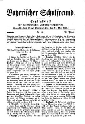 Bayerischer Schulfreund Donnerstag 30. Januar 1868