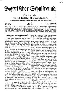 Bayerischer Schulfreund Donnerstag 13. Februar 1868