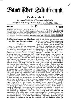 Bayerischer Schulfreund Donnerstag 9. April 1868