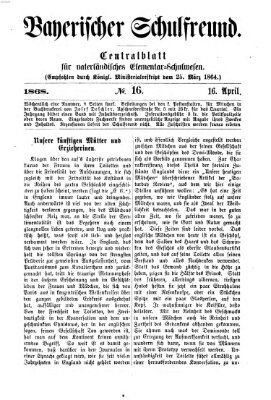 Bayerischer Schulfreund Donnerstag 16. April 1868