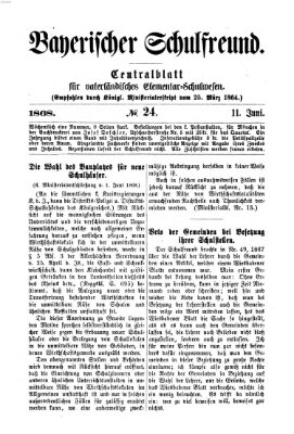 Bayerischer Schulfreund Donnerstag 11. Juni 1868