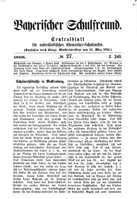 Bayerischer Schulfreund Donnerstag 2. Juli 1868