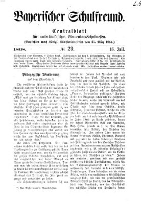 Bayerischer Schulfreund Donnerstag 16. Juli 1868