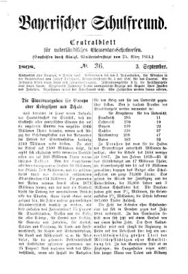 Bayerischer Schulfreund Donnerstag 3. September 1868