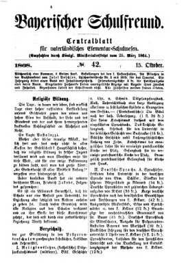 Bayerischer Schulfreund Donnerstag 15. Oktober 1868