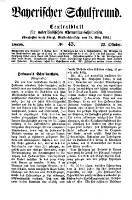 Bayerischer Schulfreund Donnerstag 22. Oktober 1868