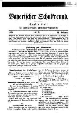 Bayerischer Schulfreund Donnerstag 11. Februar 1869