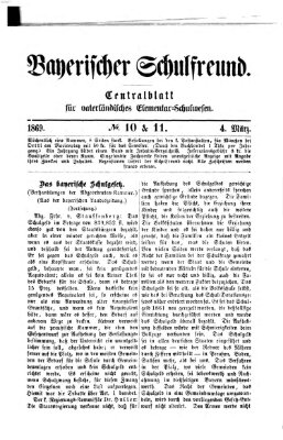 Bayerischer Schulfreund Donnerstag 4. März 1869