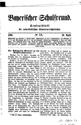 Bayerischer Schulfreund Donnerstag 29. April 1869