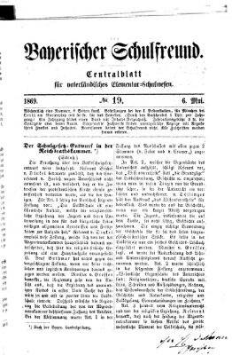 Bayerischer Schulfreund Donnerstag 6. Mai 1869