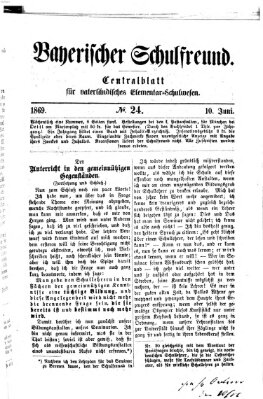 Bayerischer Schulfreund Donnerstag 10. Juni 1869