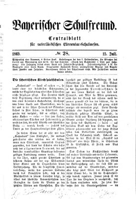 Bayerischer Schulfreund Donnerstag 15. Juli 1869