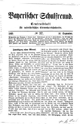 Bayerischer Schulfreund Donnerstag 16. September 1869