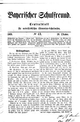 Bayerischer Schulfreund Donnerstag 28. Oktober 1869