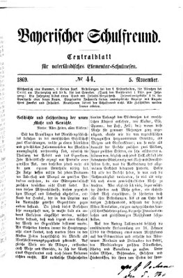 Bayerischer Schulfreund Freitag 5. November 1869