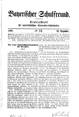 Bayerischer Schulfreund Donnerstag 23. Dezember 1869