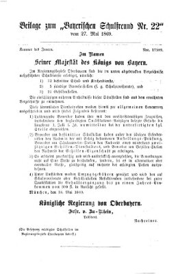 Bayerischer Schulfreund Donnerstag 27. Mai 1869