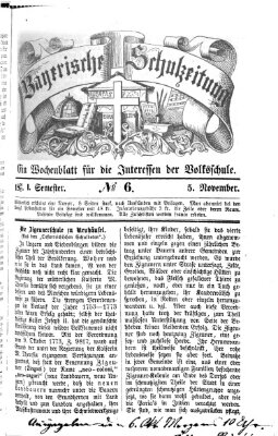 Bayerische Schulzeitung Mittwoch 5. November 1856