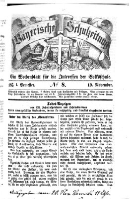 Bayerische Schulzeitung Mittwoch 19. November 1856