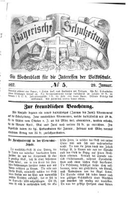 Bayerische Schulzeitung Donnerstag 29. Januar 1857