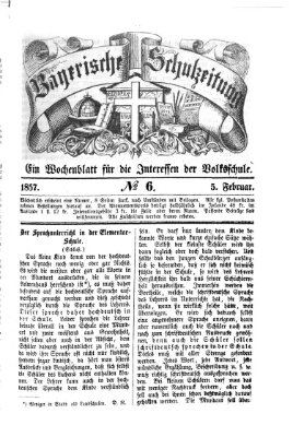 Bayerische Schulzeitung Donnerstag 5. Februar 1857