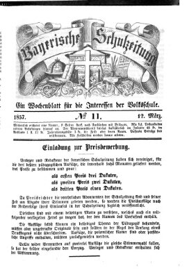 Bayerische Schulzeitung Donnerstag 12. März 1857