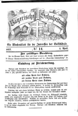 Bayerische Schulzeitung Donnerstag 2. April 1857