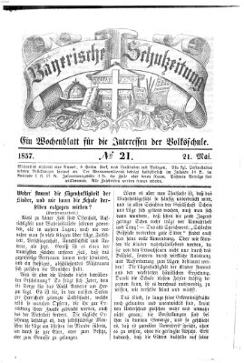 Bayerische Schulzeitung Donnerstag 21. Mai 1857