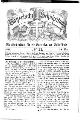 Bayerische Schulzeitung Donnerstag 28. Mai 1857