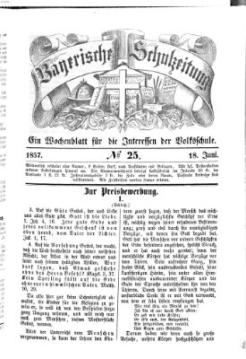 Bayerische Schulzeitung Donnerstag 18. Juni 1857