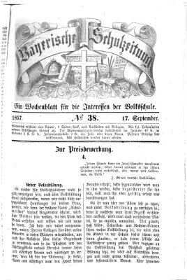 Bayerische Schulzeitung Donnerstag 17. September 1857