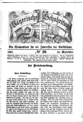 Bayerische Schulzeitung Donnerstag 24. September 1857