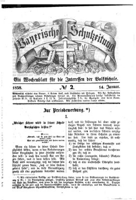 Bayerische Schulzeitung Donnerstag 14. Januar 1858