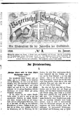 Bayerische Schulzeitung Donnerstag 21. Januar 1858