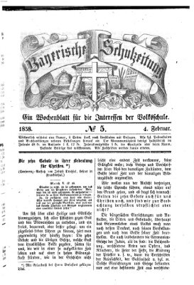 Bayerische Schulzeitung Donnerstag 4. Februar 1858