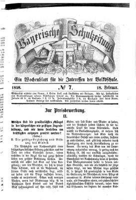 Bayerische Schulzeitung Donnerstag 18. Februar 1858