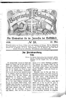 Bayerische Schulzeitung Donnerstag 27. Mai 1858