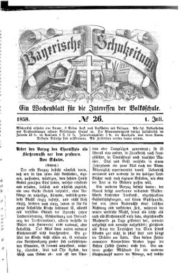 Bayerische Schulzeitung Donnerstag 1. Juli 1858