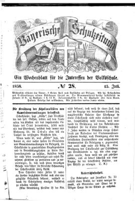 Bayerische Schulzeitung Donnerstag 15. Juli 1858