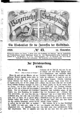 Bayerische Schulzeitung Donnerstag 11. November 1858