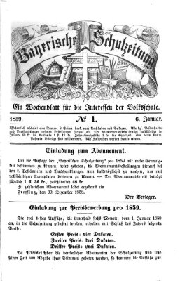 Bayerische Schulzeitung Donnerstag 6. Januar 1859