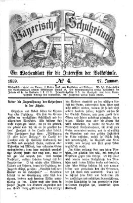 Bayerische Schulzeitung Donnerstag 27. Januar 1859