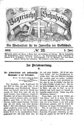 Bayerische Schulzeitung Donnerstag 2. Juni 1859