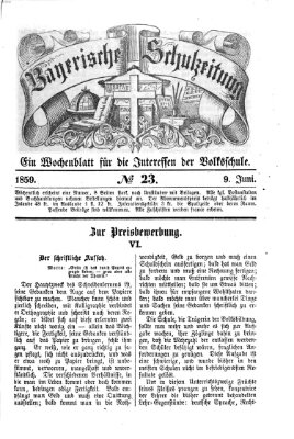 Bayerische Schulzeitung Donnerstag 9. Juni 1859