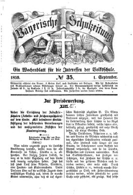 Bayerische Schulzeitung Donnerstag 1. September 1859